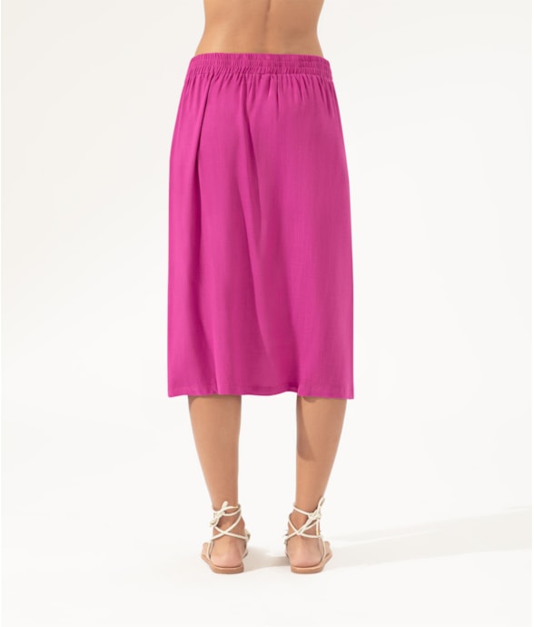 Saia Resort Midi Visco Slub Violeta