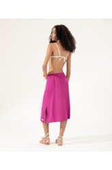 Saia Resort Midi Visco Slub Violeta