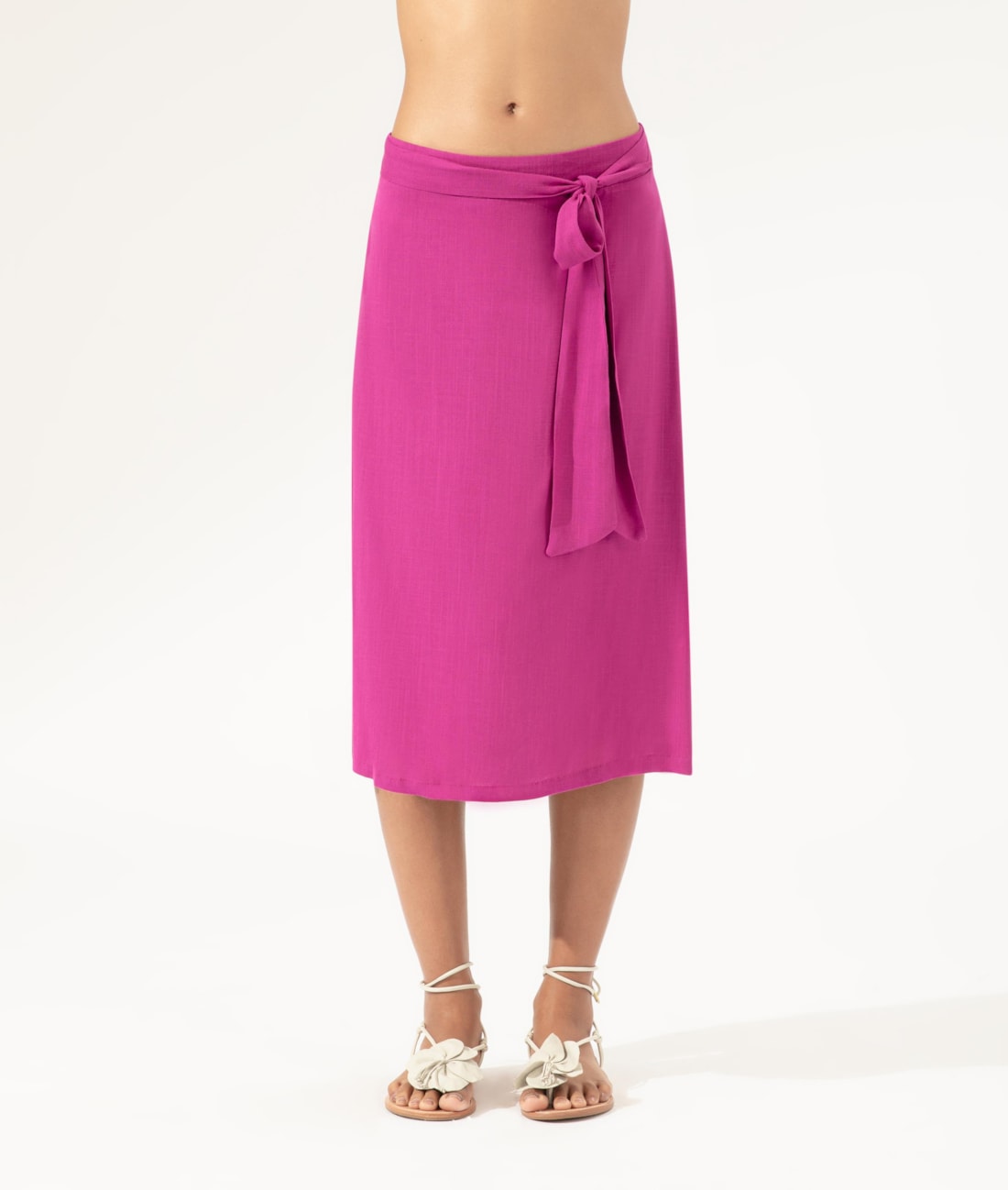 Saia Resort Midi Visco Slub Violeta