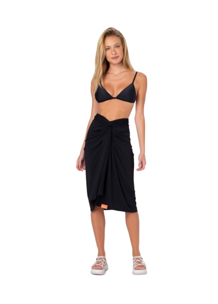 Saia Resort Pareô Jersey Preto