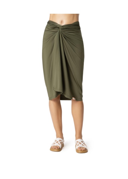 Saia Resort Pareô Jersey Verde Militar