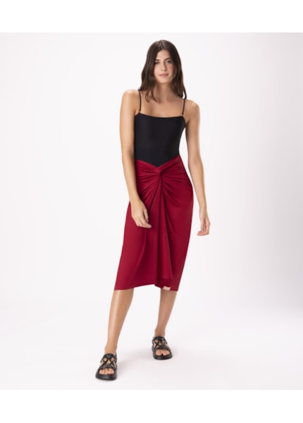 Saia Resort Pareô Jersey Vermelho
