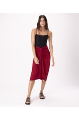 Saia Resort Pareô Jersey Vermelho