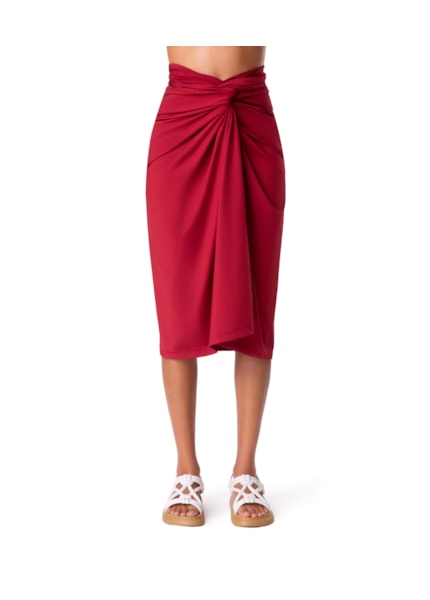 Saia Resort Pareô Jersey Vermelho