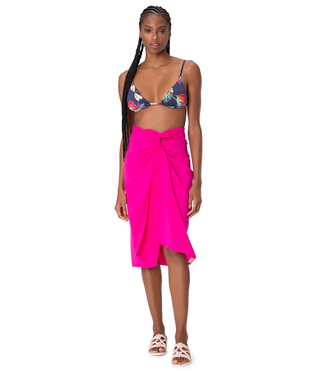 Saia Resort Pareô Viscose Pink