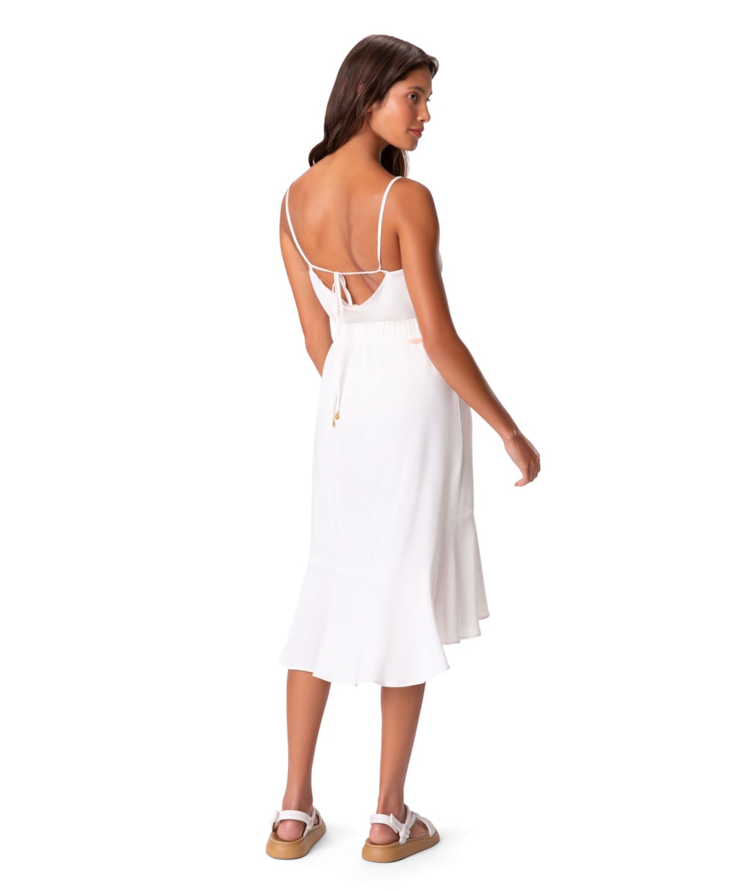 Saia Resort Recorte Linen Blend Branco