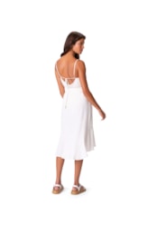 Saia Resort Recorte Linen Blend Branco