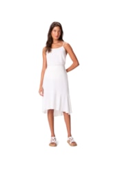 Saia Resort Recorte Linen Blend Branco