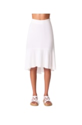 Saia Resort Recorte Linen Blend Branco