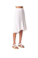 Saia Resort Recorte Linen Blend Branco