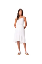 Saia Resort Recorte Linen Blend Branco