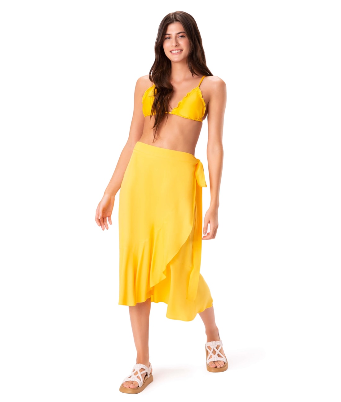 Saia Resort Transpassada Celebrate Amarelo