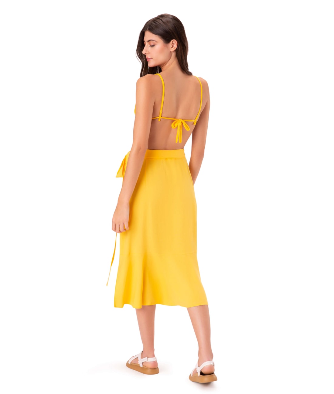 Saia Resort Transpassada Celebrate Amarelo