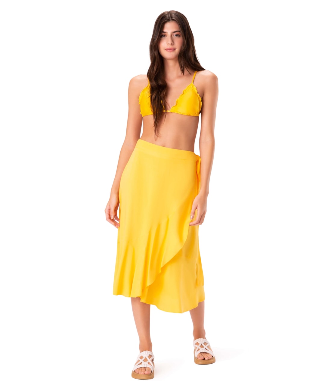 Saia Resort Transpassada Celebrate Amarelo