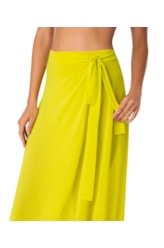 Saia Resort Transpassada Chiffon Fluor Lemom Fluor