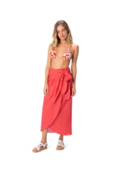 Saia Resort Transpassada Linen Gaze Coral