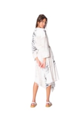 Saia Resort Transpassada Ponta Linen Blend Off White