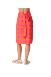 Saia Resort Transpassada Sari Bicolor Pink