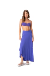 Saia Resort Transpassada Visco Texture Azul Bic