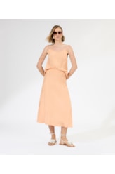 Saia Sereia Satin Waves Laranja