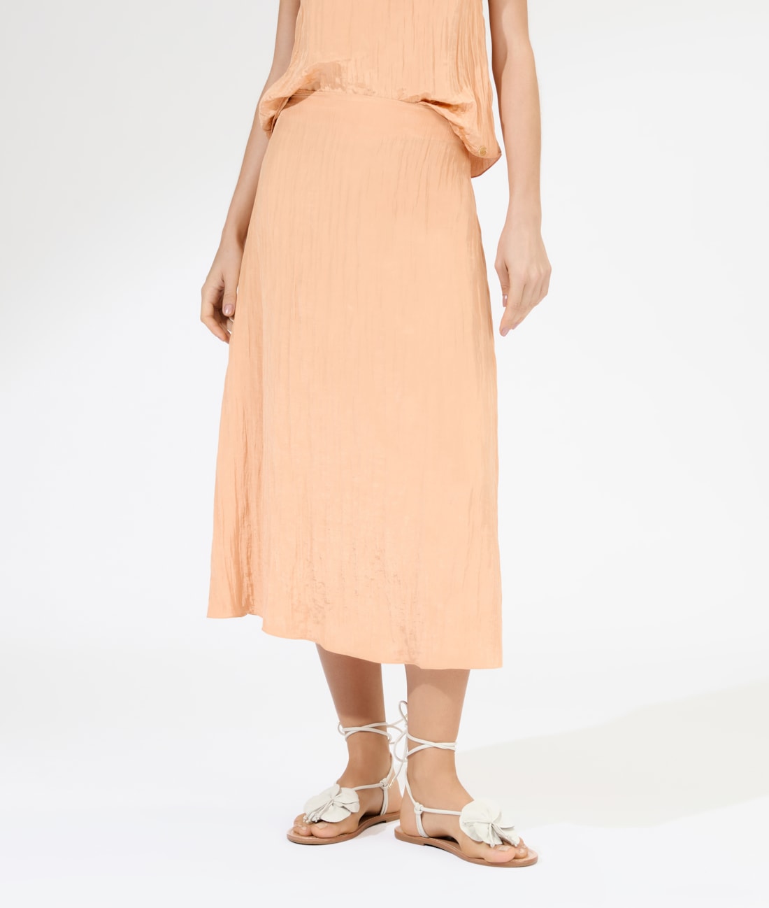 Saia Sereia Satin Waves Laranja