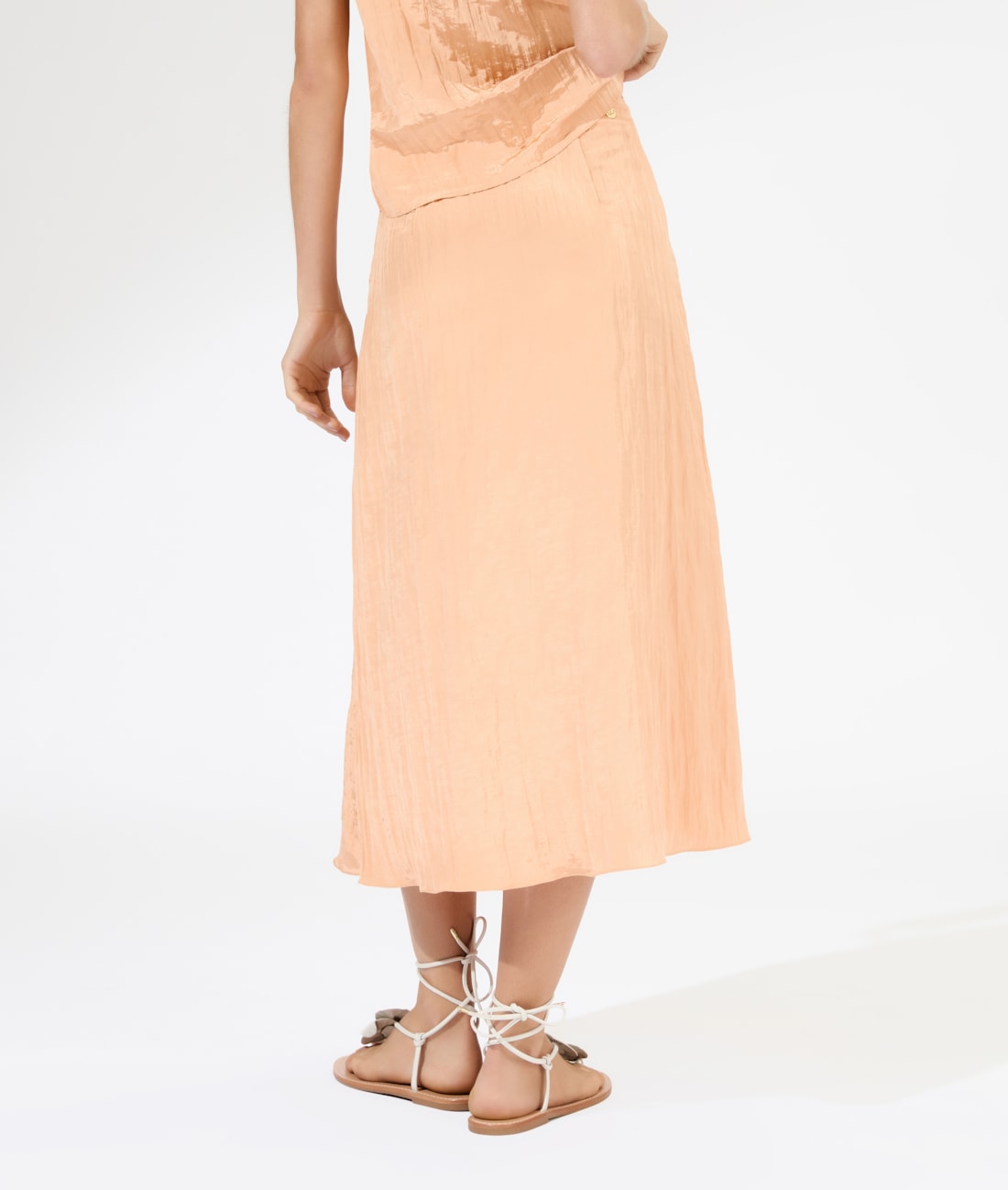 Saia Sereia Satin Waves Laranja
