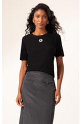 Saia Sereia Satin Waves Preto