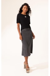 Saia Sereia Satin Waves Preto