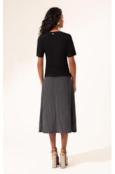 Saia Sereia Satin Waves Preto