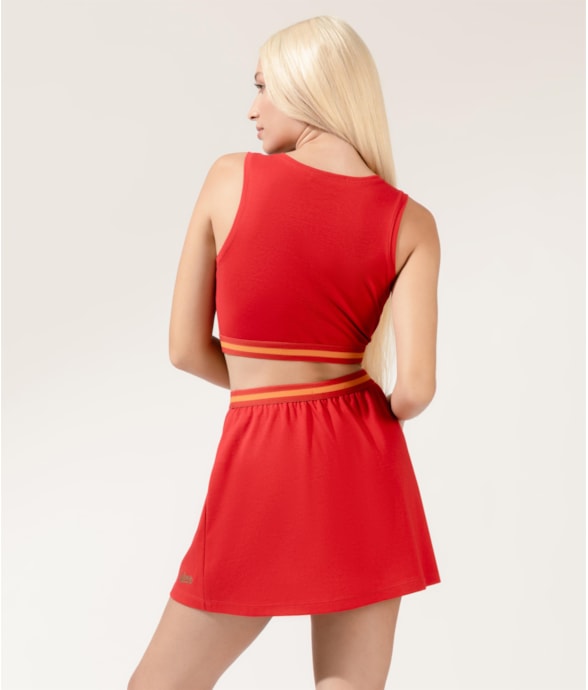 Saia Sport Elastico Vermelho