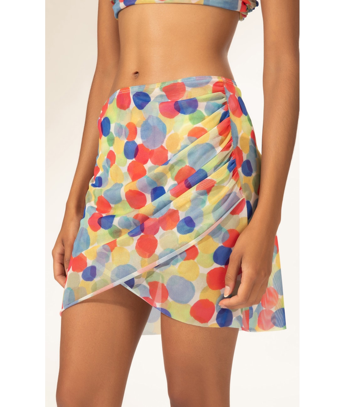 Saia Transpassada Tule Underwater Branco