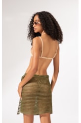 Saia Tricot Rendado Monaco Verde Oliva