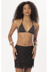 Saia Tule Crystals By Swarovski Celebrate Preto