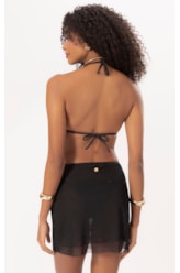Saia Tule Crystals By Swarovski Celebrate Preto