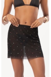 Saia Tule Crystals By Swarovski Celebrate Preto