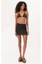 Saia Tule Crystals By Swarovski Celebrate Preto