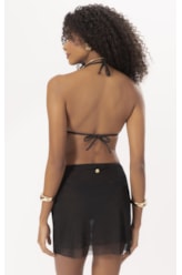 Saia Tule Crystals By Swarovski Celebrate Preto