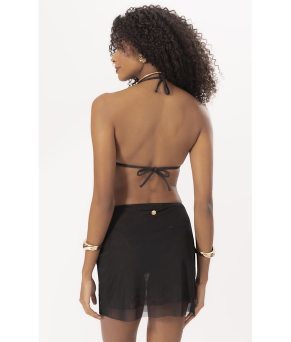 Saia Tule Crystals By Swarovski Celebrate Preto