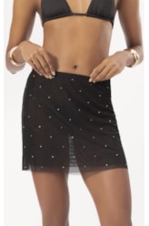 Saia Tule Crystals By Swarovski Celebrate Preto