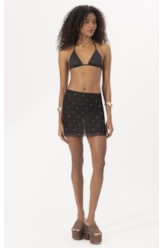 Saia Tule Crystals By Swarovski Celebrate Preto