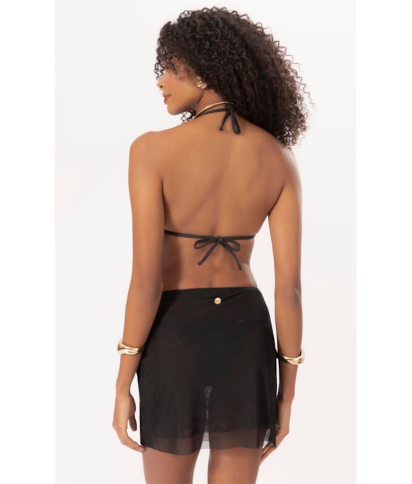 Saia Tule Crystals By Swarovski Celebrate Preto
