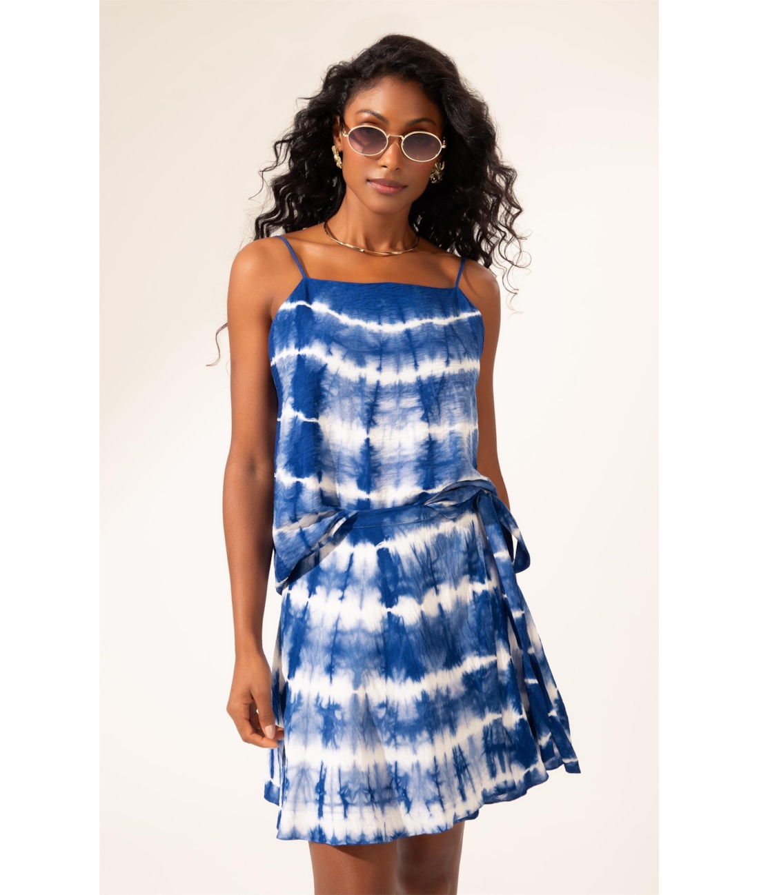 Saia Visco Tie Dye Marinho