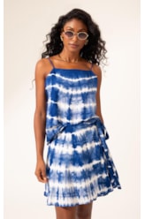 Saia Visco Tie Dye Marinho