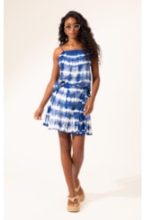 Saia Visco Tie Dye Marinho