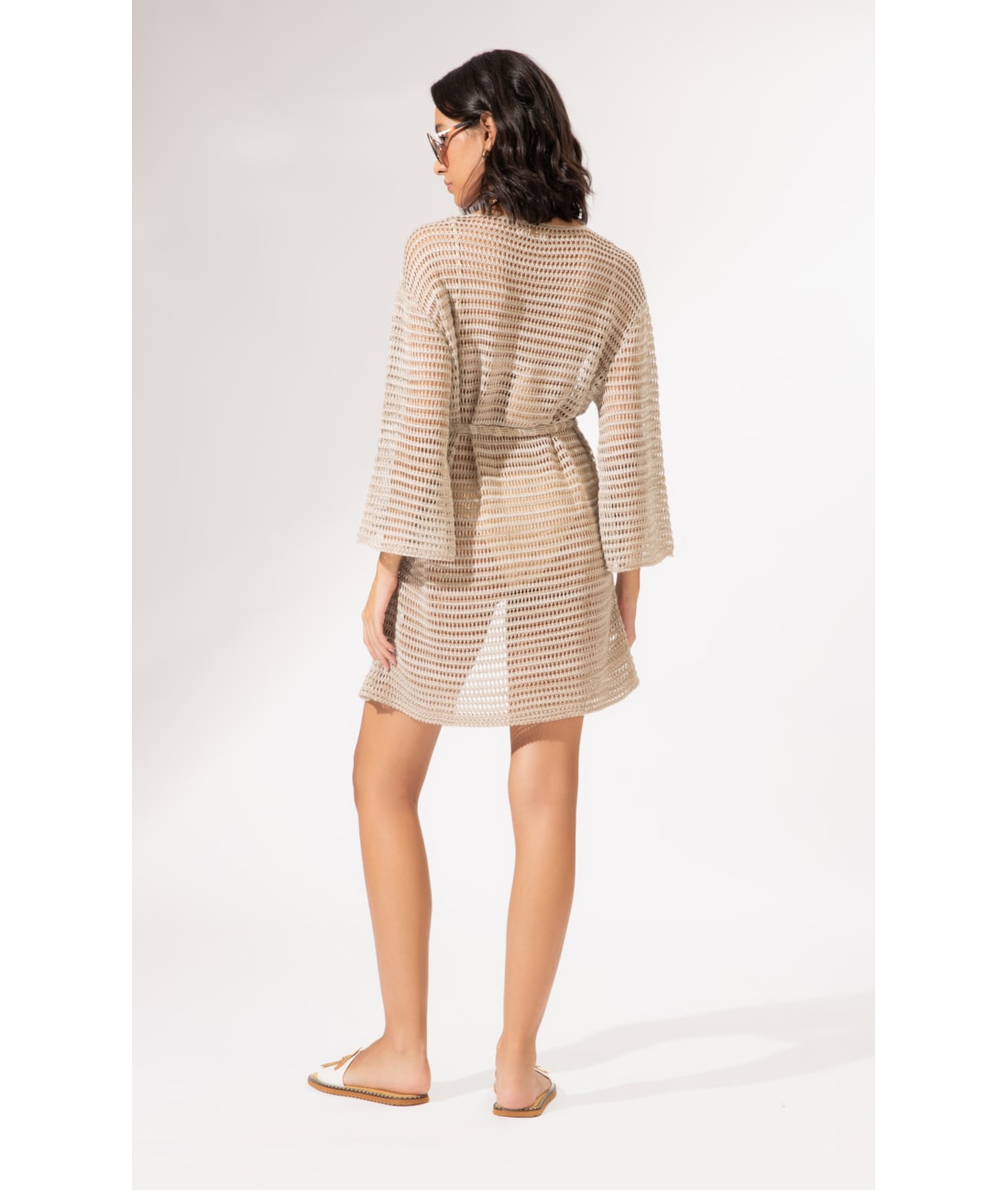 Saída Curta Tricot Gold Areia