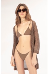 Saída Curta Tricot Lurex Cafe