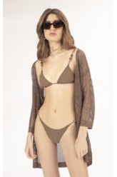 Saída Curta Tricot Lurex Cafe