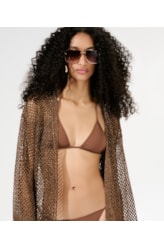 Saída Curta Tricot Lurex Caramelo