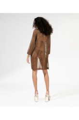 Saída Curta Tricot Lurex Caramelo