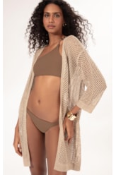 Saída Curta Tricot Lurex Dourado